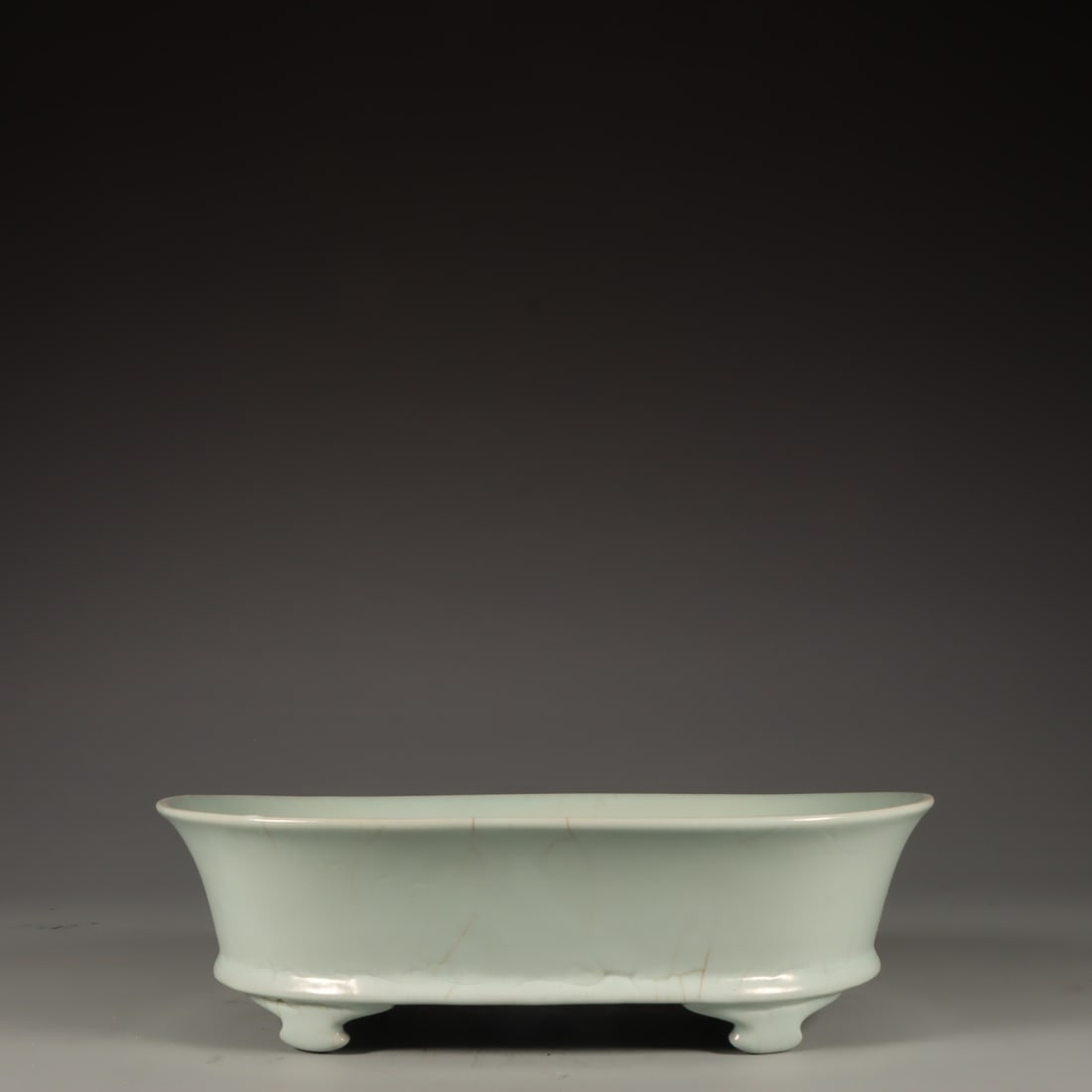 Formerly in the collection of a Song Dynasty Ru ware celadon narcissus basin (1 of 9)