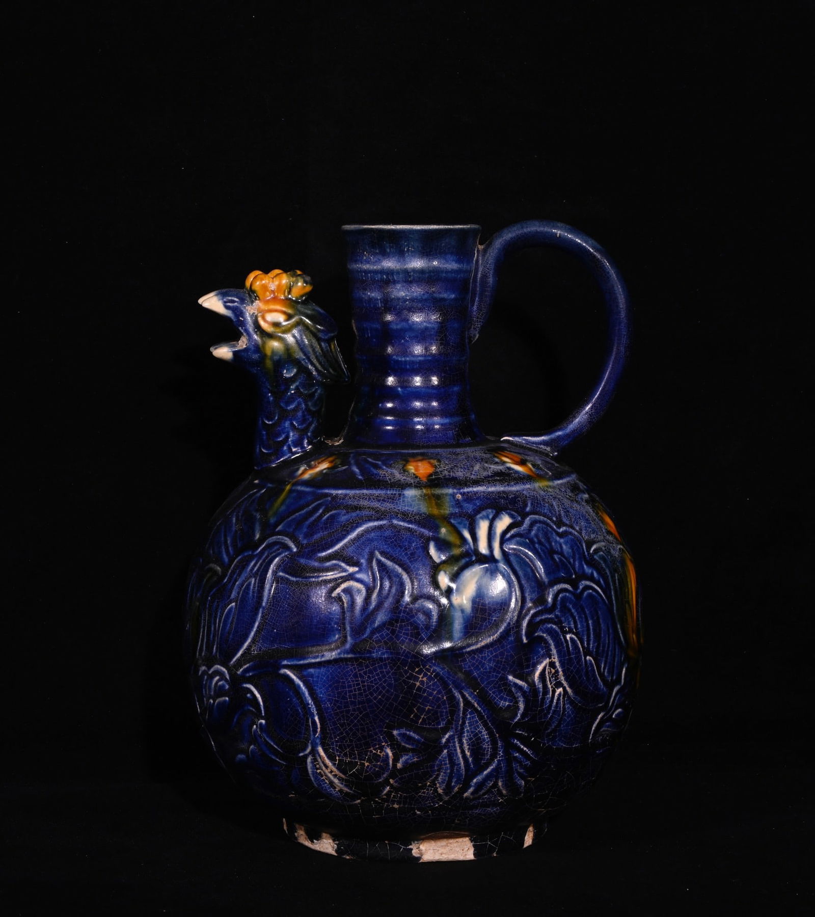 Formerly owned tricolor phoenix-head ewer (1 of 9)
