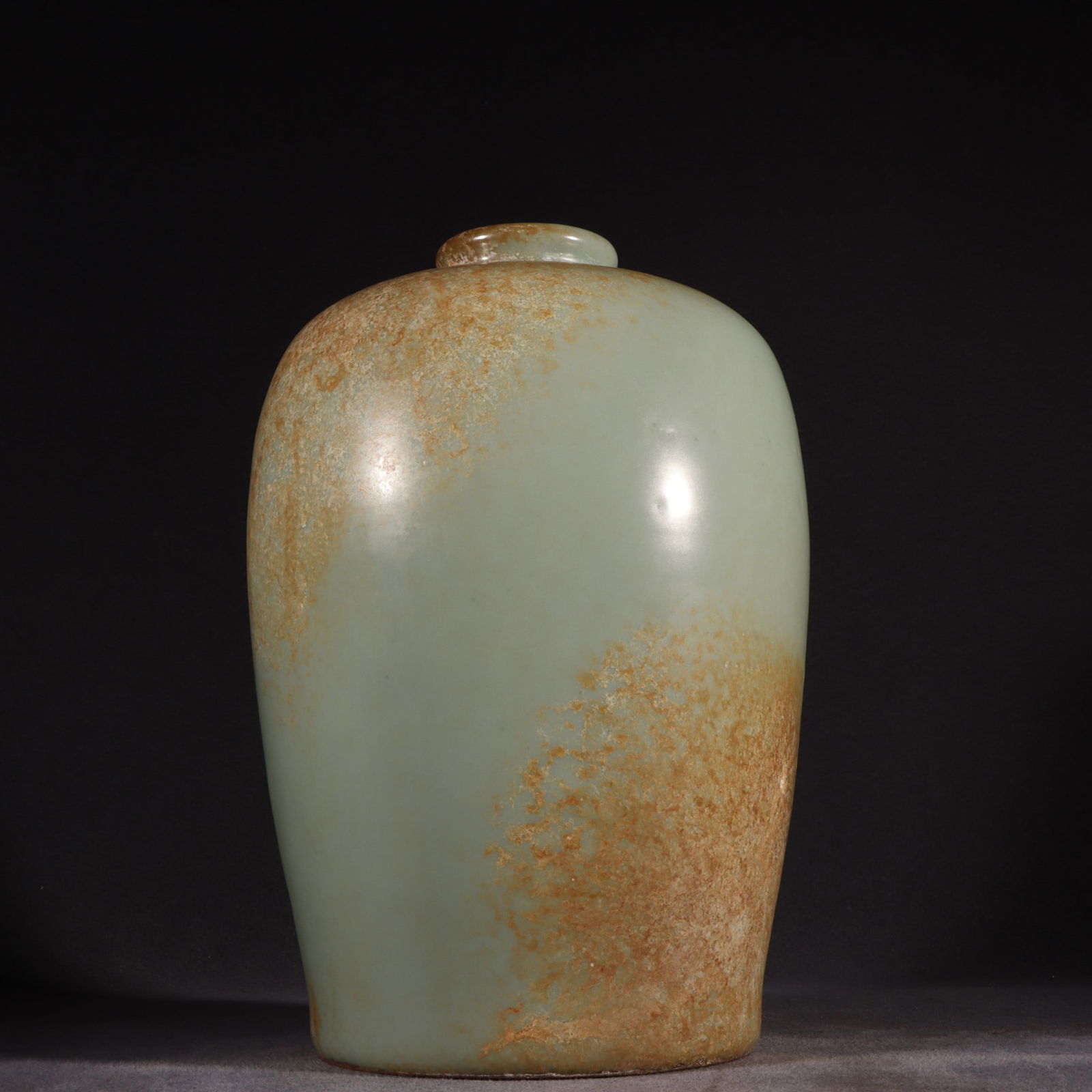 Formerly in the collection of a Song Dynasty official kiln celadon-glazed plum vase with an (1 of 9)