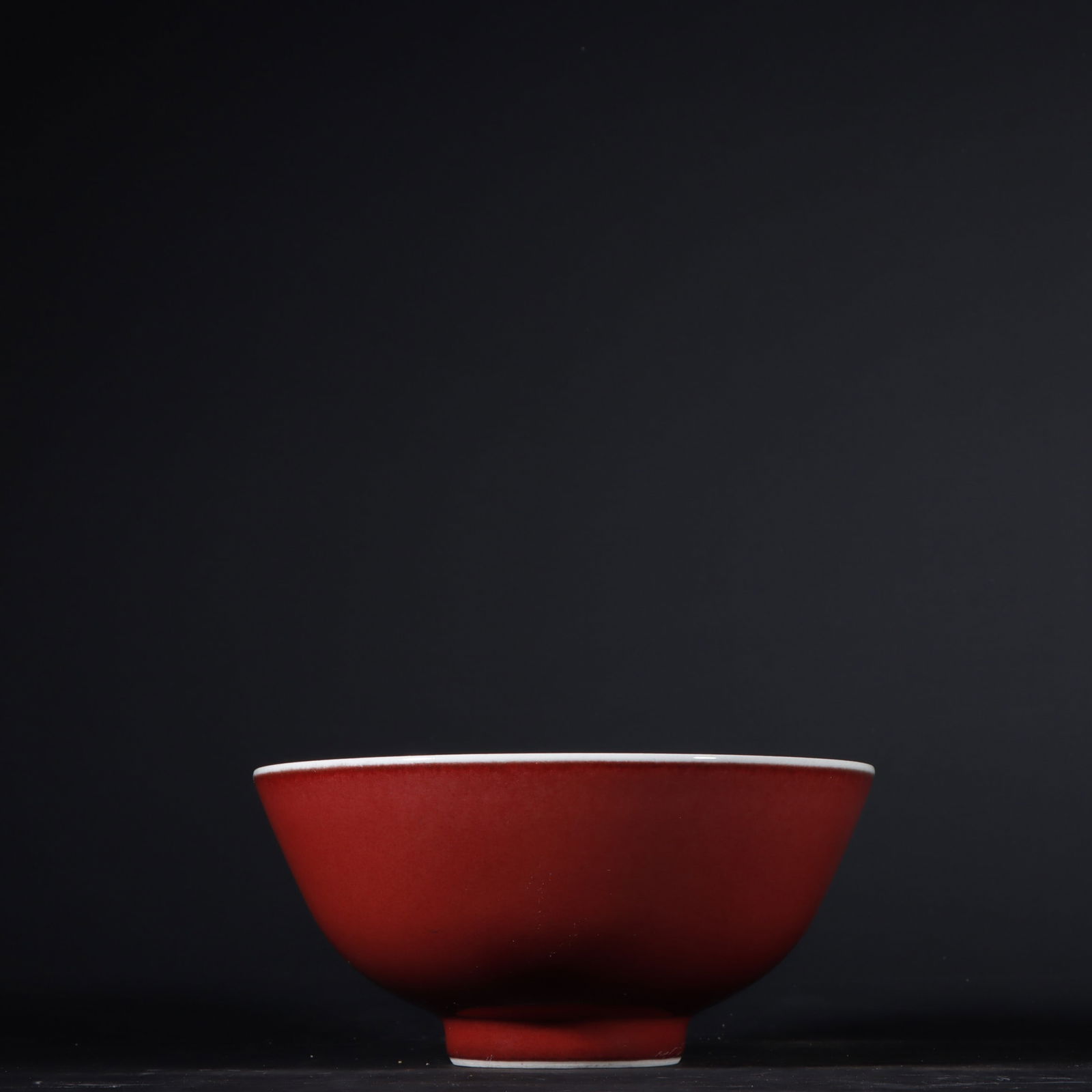 Formerly in the collection of a Qing Dynasty Yongzheng period cowpea-red bowl (1 of 6)