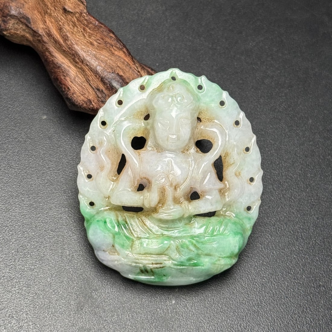 Old Collection Jade Guanyin Pendant (1 of 9)