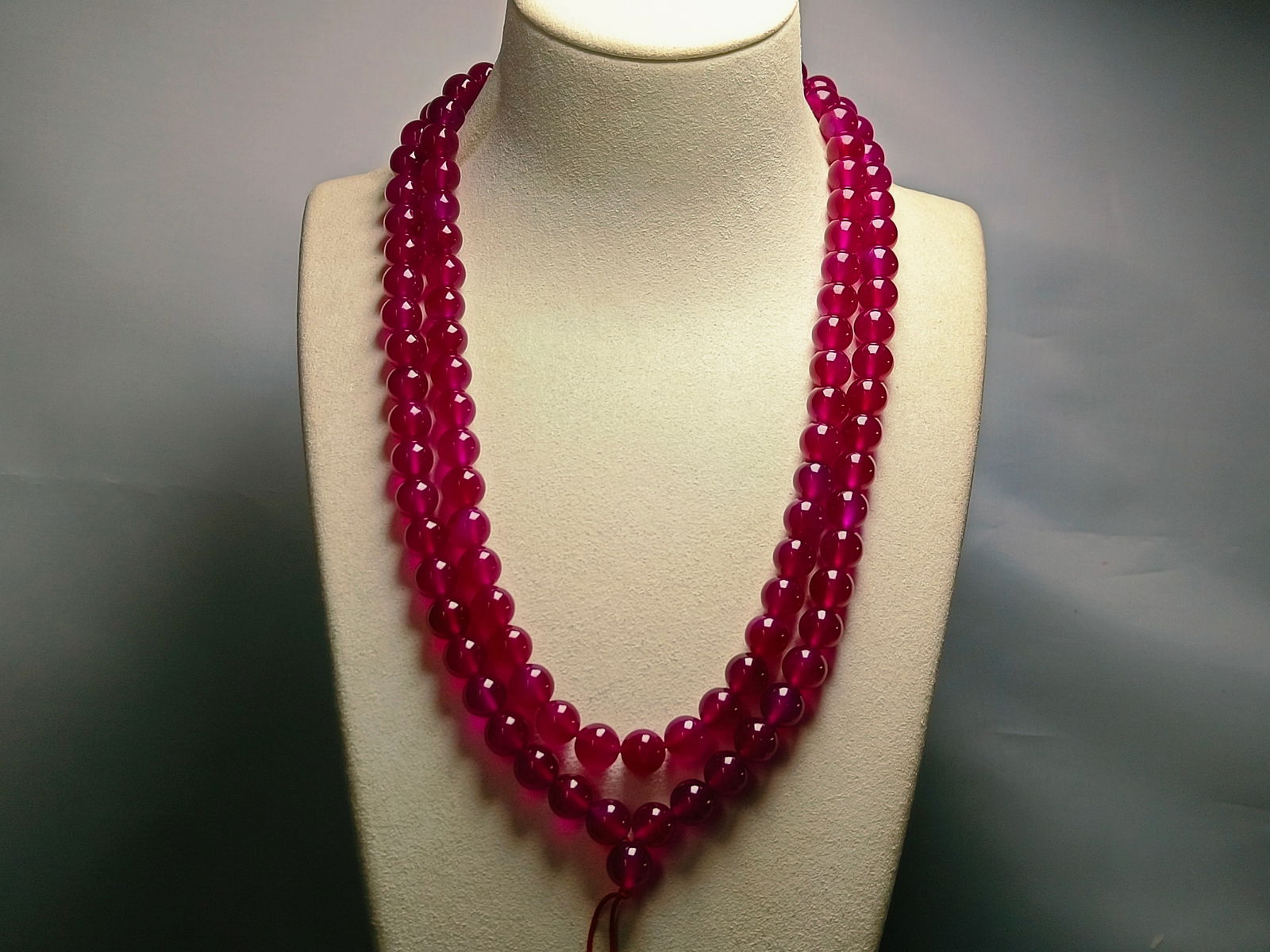 Dragon Stone Type Violet Jadeite Necklace (1 of 8)