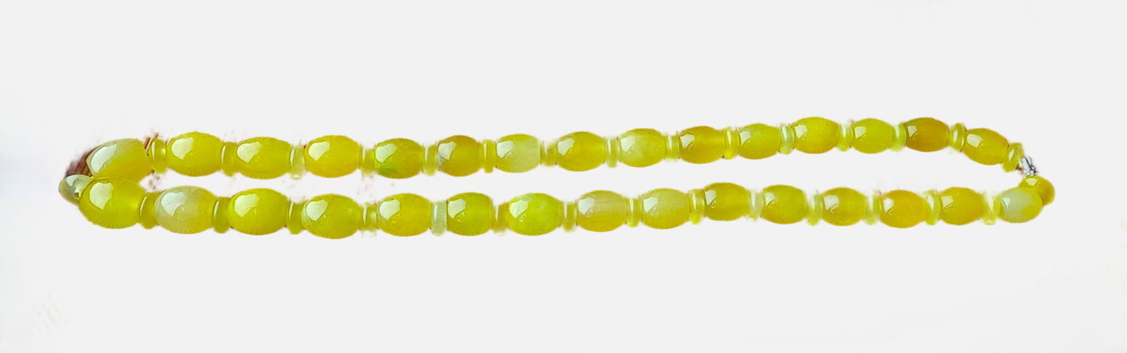 Top-grade dragon stone yellow jadeite necklace (1 of 7)