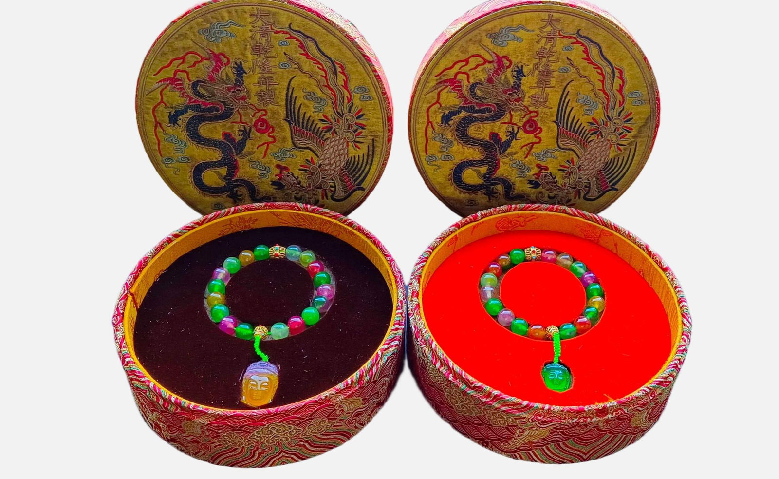 Two boxes of top-grade dragon stone jadeite handheld (1 of 8)