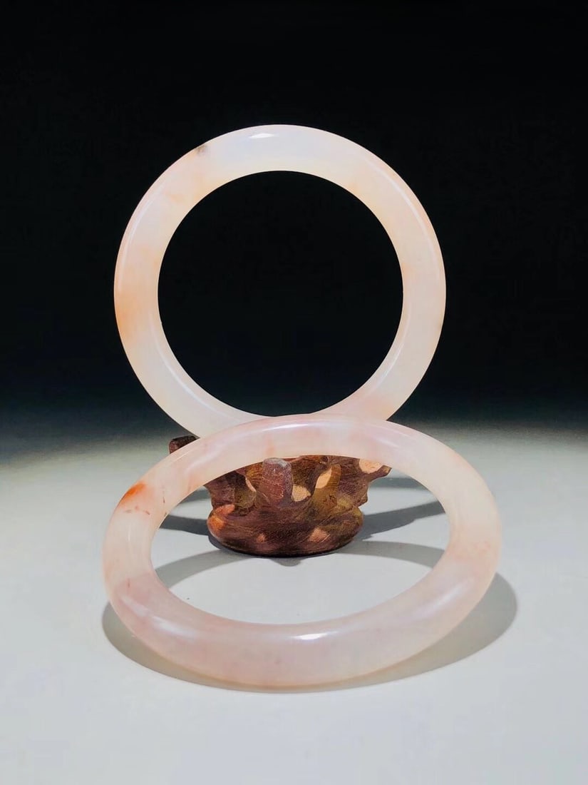 Jadeite bangle with floating flowers (1 of 8)