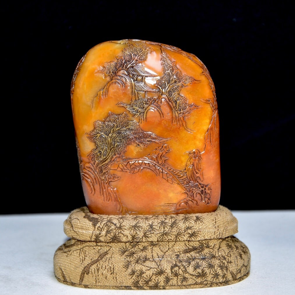 Recycled antique Shoushan stone and Tianhuang stone ornaments (1 of 9)