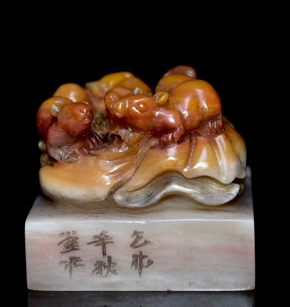 Old Collection of Antique Shoushan Stone Seals (1 of 9)