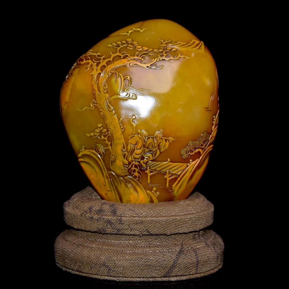 Recycled antique Shoushan stone and Tianhuang stone ornaments (1 of 9)