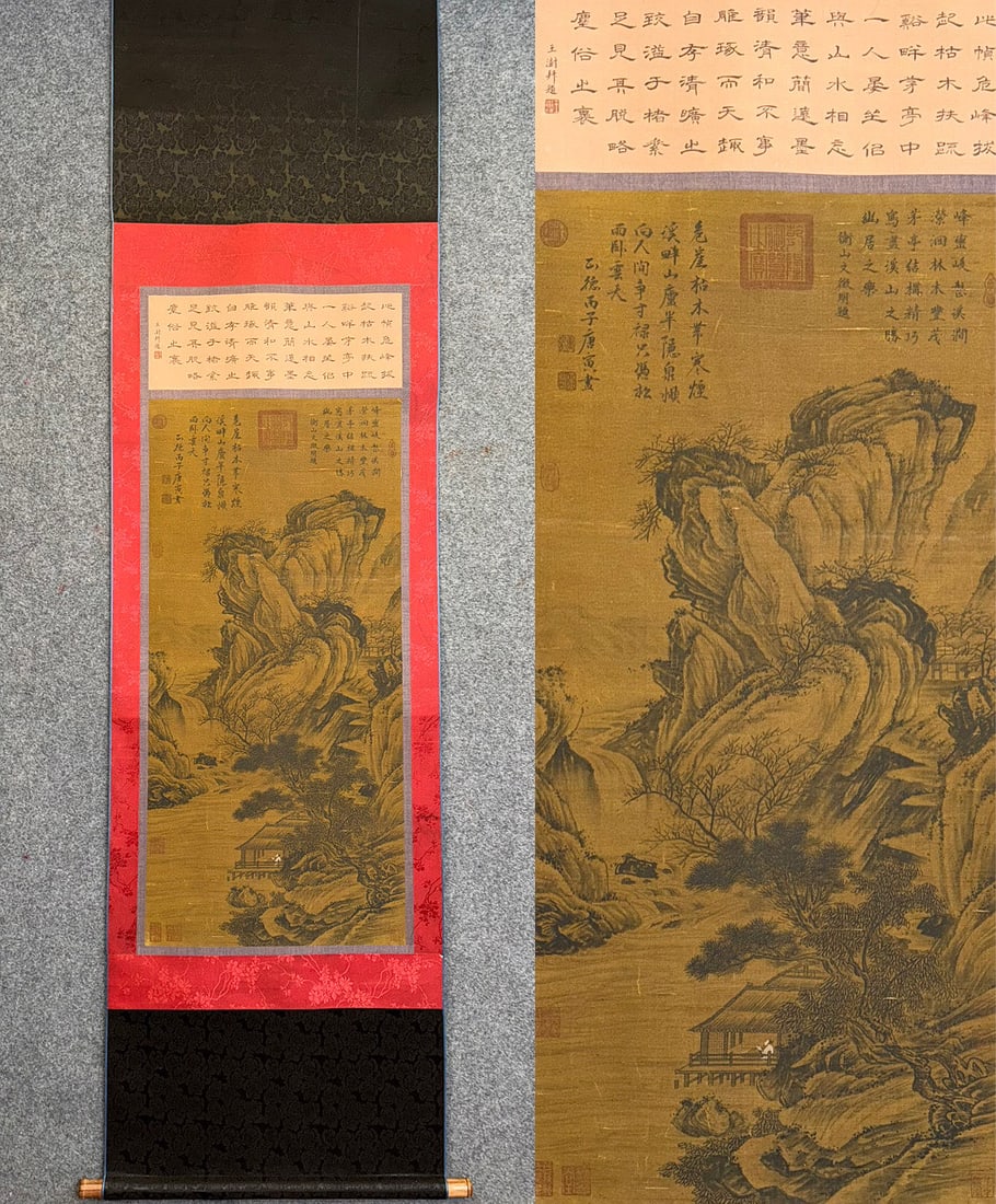 Tang Yin's landscape paintings on silk (1 of 9)