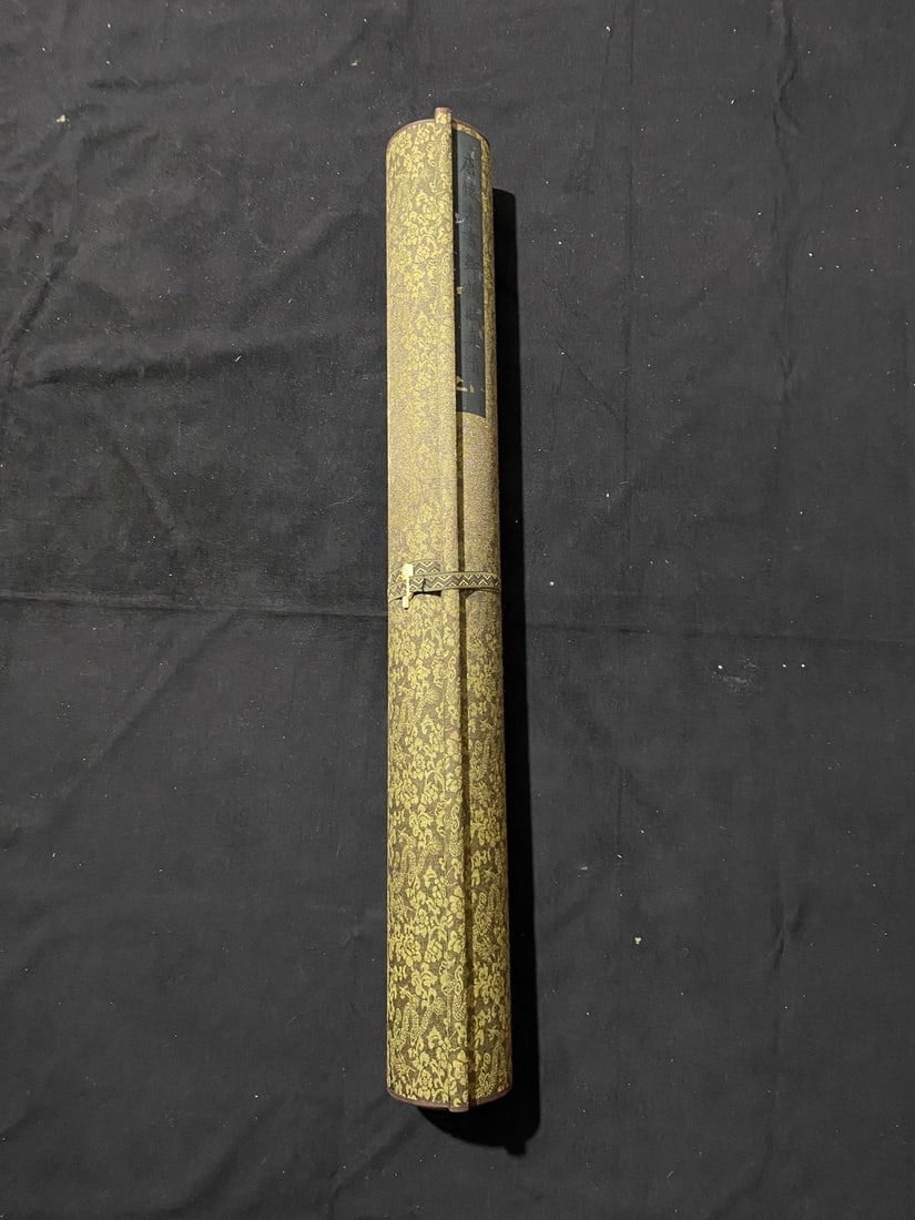 Huaisu's original calligraphy of "Ode to the Dancing Crane": Exquisite handscroll painting, Tang Dynasty calligraphy by Huaisu, "Ode to the Dancing Cranes," original hand-painted work. Actual product photographed. Material: Xuan paper, mounted. Dimensions: