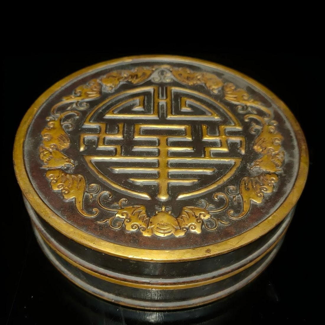 Collector's gilt bronze ink box (1 of 7)