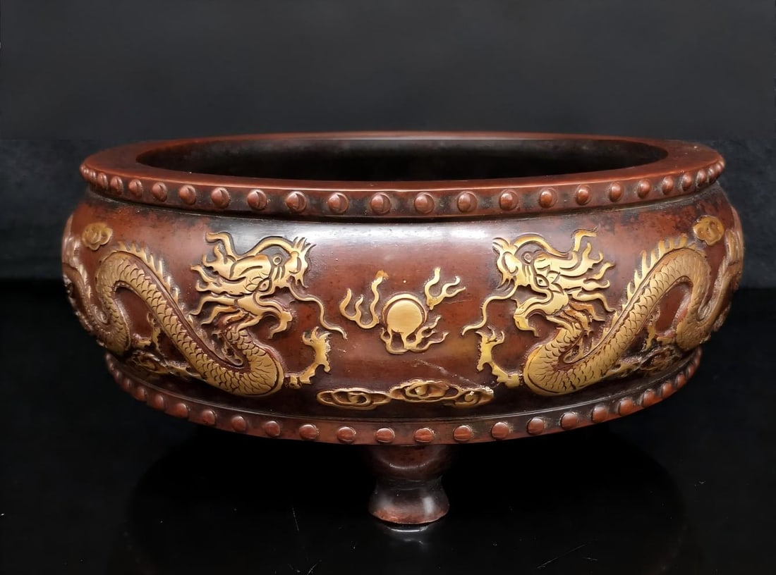 Gold-plated bronze incense burner (1 of 6)