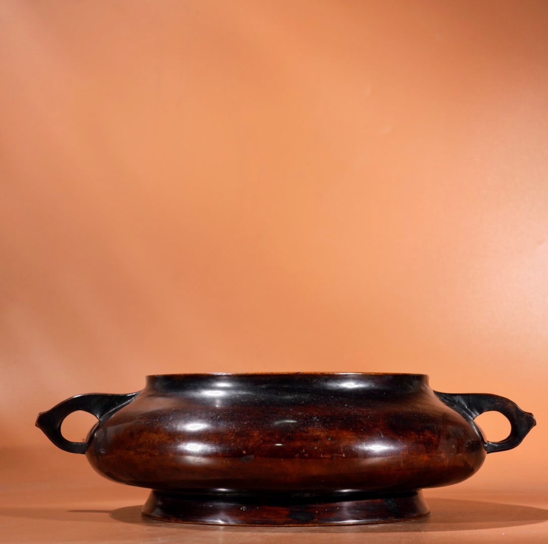 Purple copper double-eared censer (1 of 9)