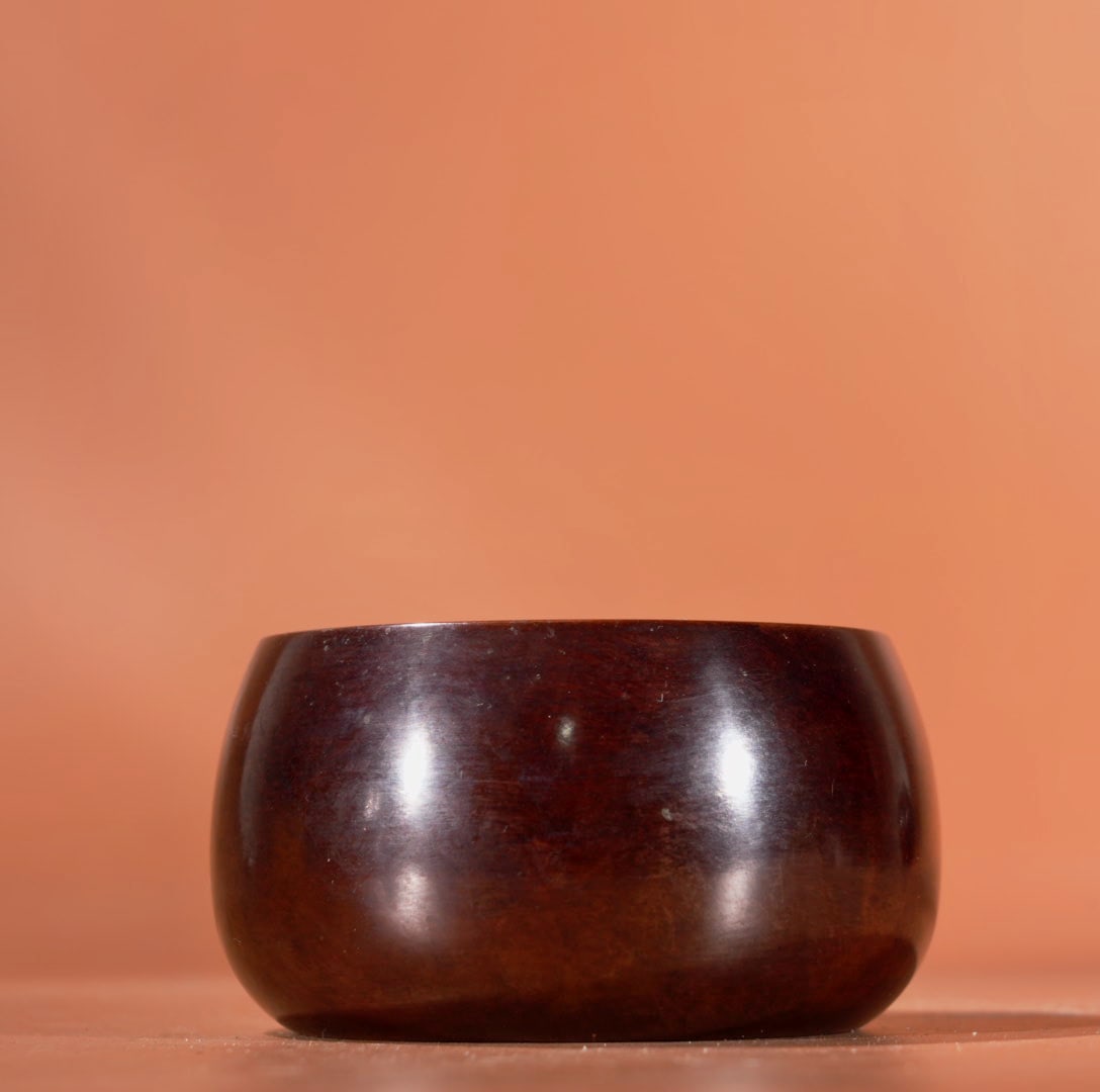 Fine purple copper bowl-shaped incense burner (1 of 9)