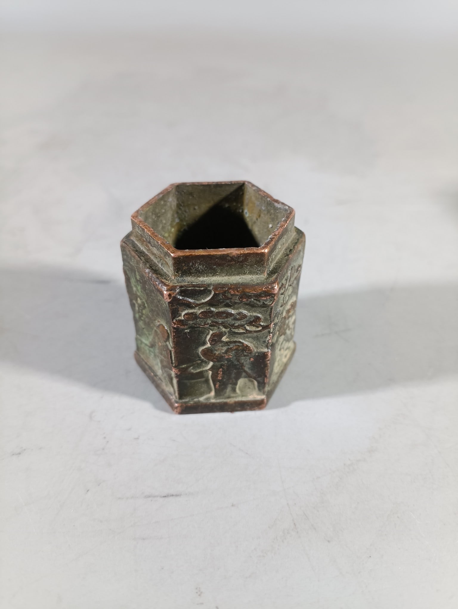 Republic of China period copper tobacco box (1 of 6)