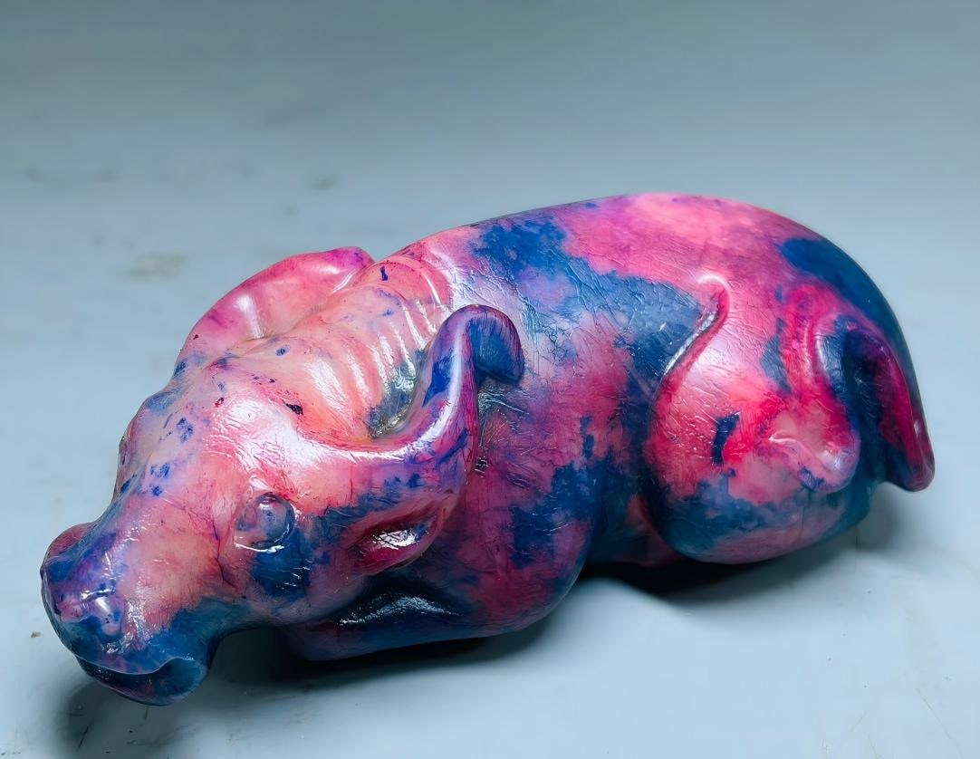 Treasured Hetian jade pebble ox-shaped hand-held piece (1 of 9)