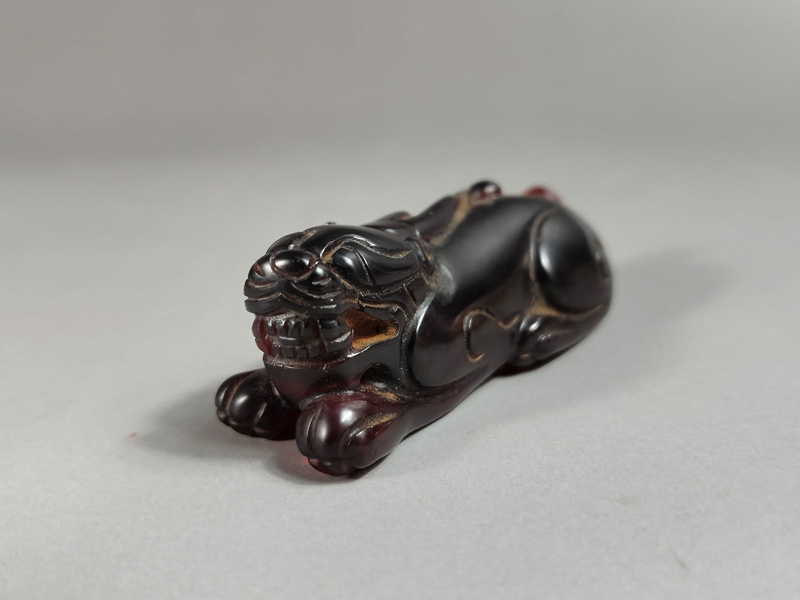Antique Ruby Chi Tiger Handle - 5