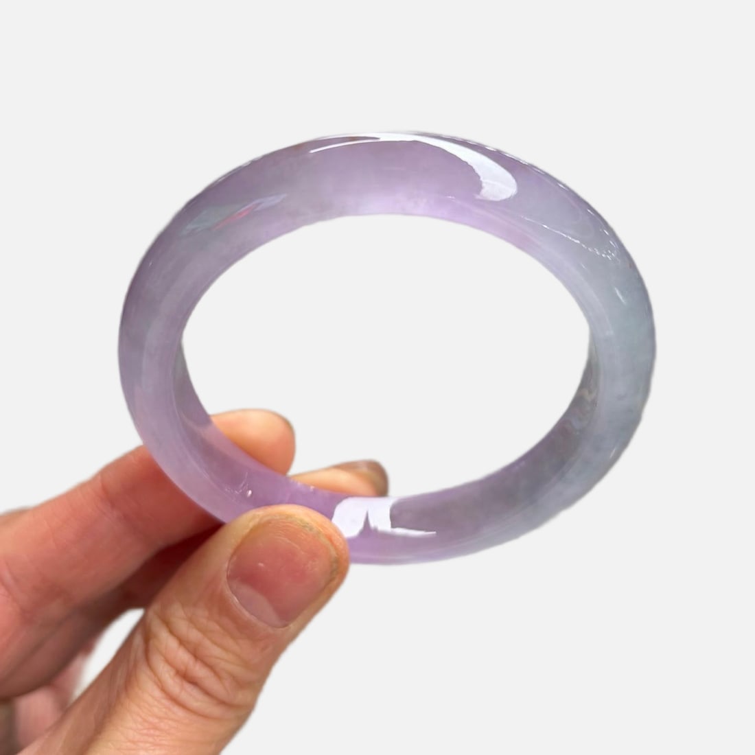 [Item Name] Burmese Jadeite Icy Violet Small Jadeite Bangle (1 of 12)