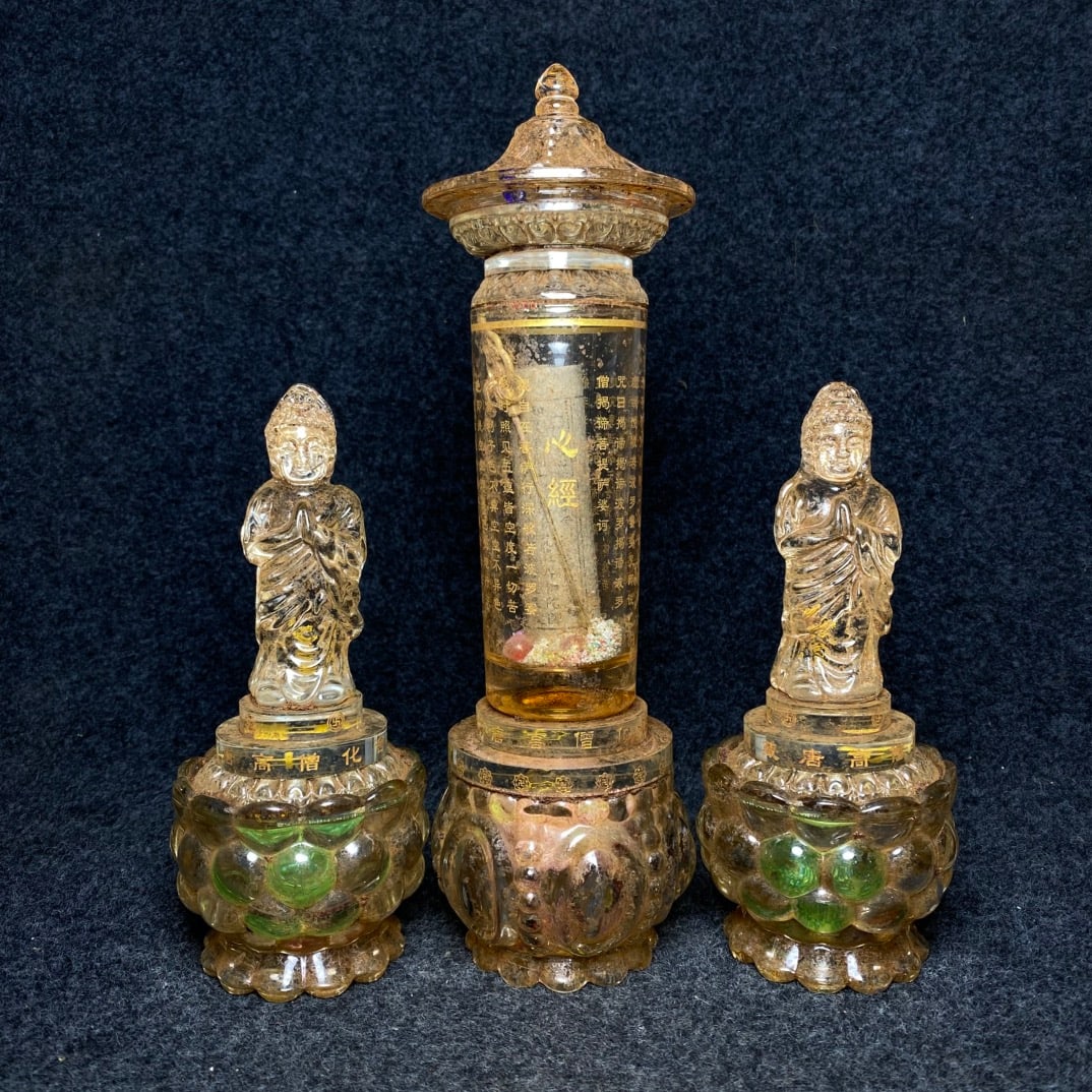 Ancient temple collection of crystal stupa ornament set (1 of 11)