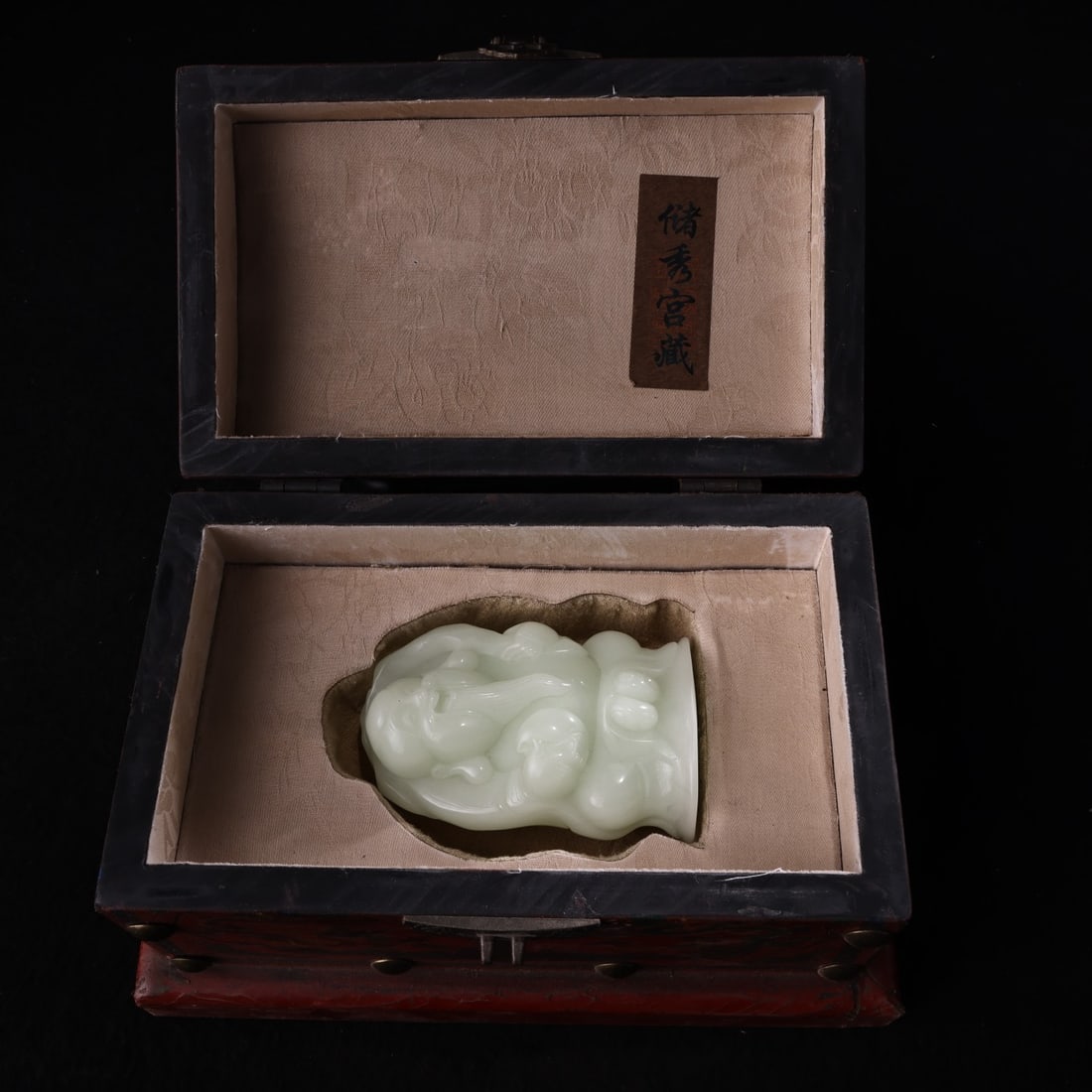 Rare and exquisite luminescent stone carving of the God of Longevity from a rare collection. (1 of 9)