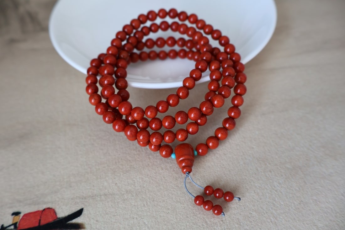 Natural Sichuan Red Agate Full-bodied Persimmon Brocade Multi-strand Bracelet (1 of 6)