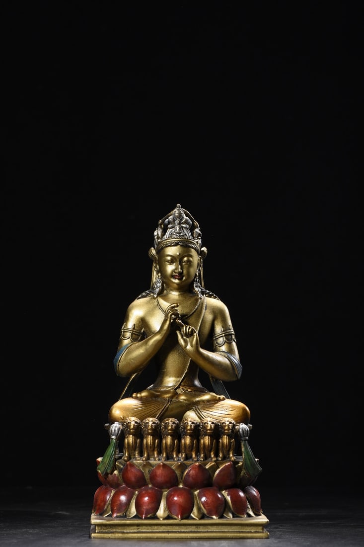 Copper Painted Tara Statue (1 of 9)