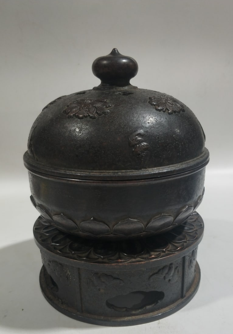 Genuine purple copper incense burner (1 of 6)