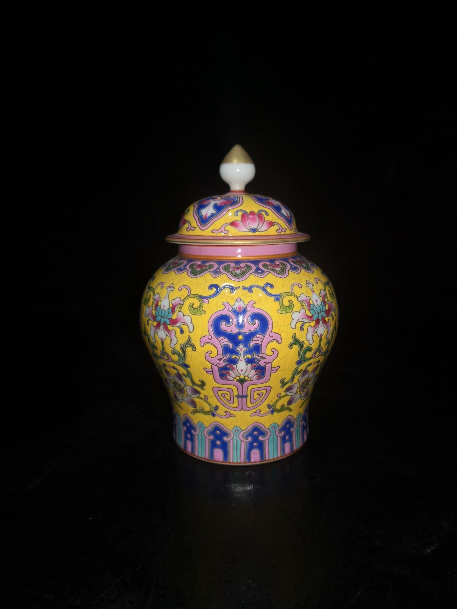 Gilded Enamel Covered Jar from the Qing Dynasty (1 of 7)