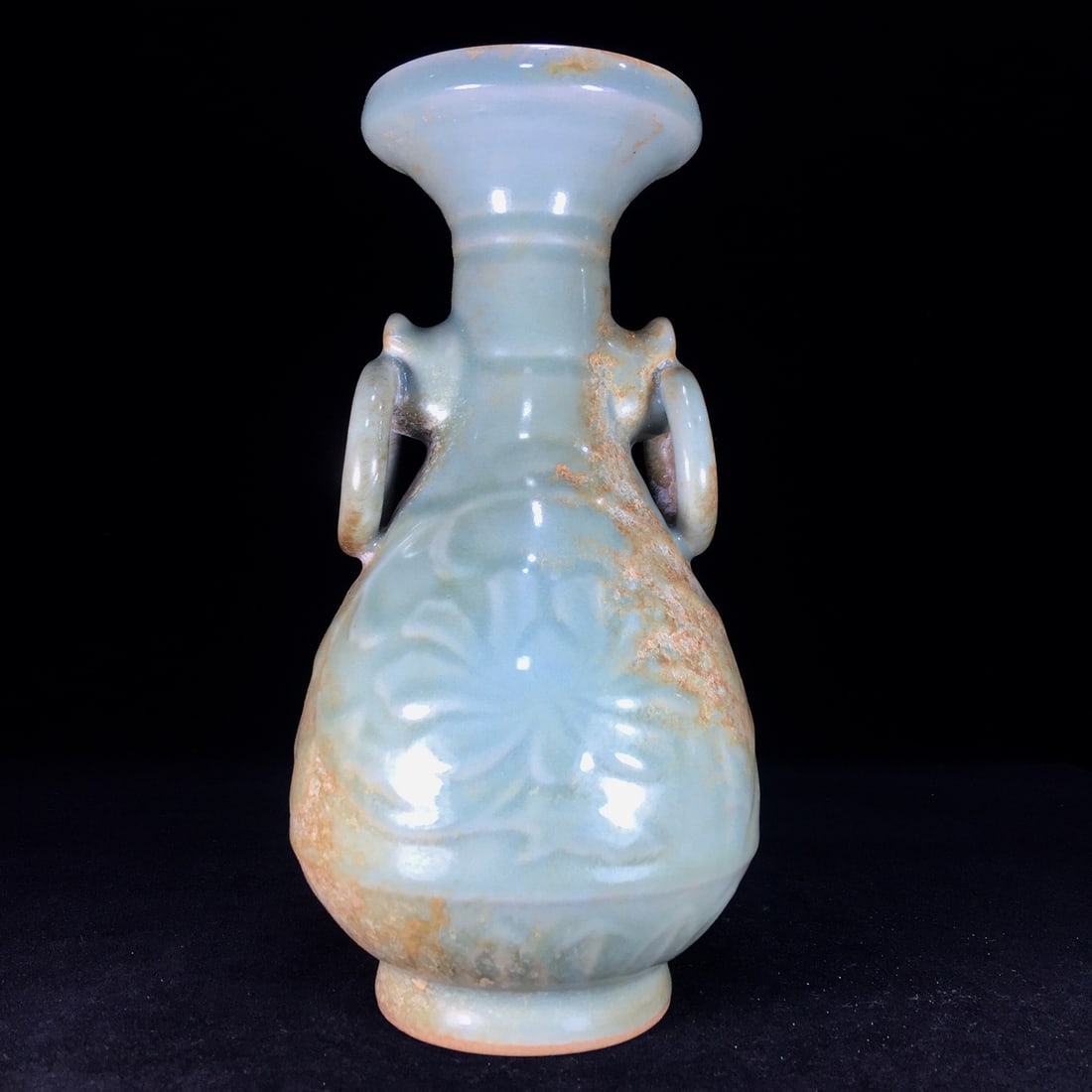 Song Dynasty Longquan Porcelain Double-eared Ring-mouthed Vase (1 of 9)