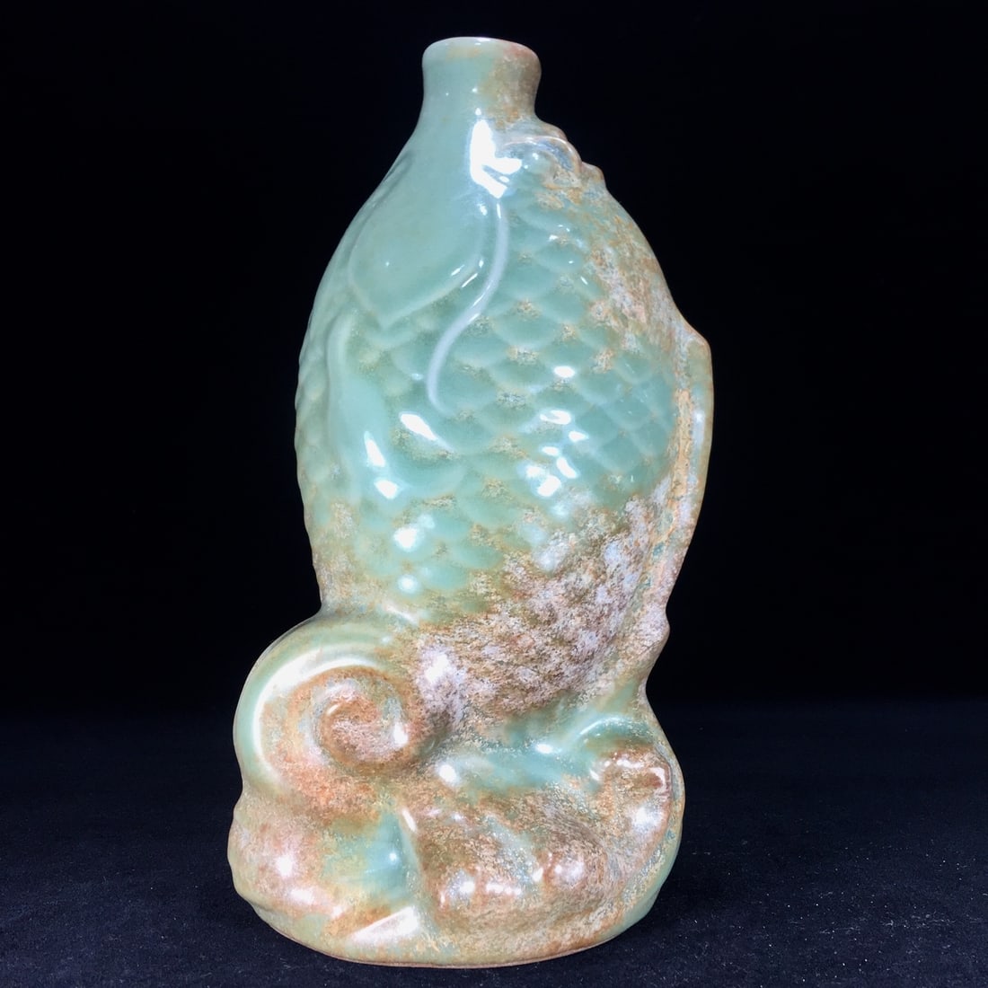 Song Dynasty Longquan Porcelain Fish Bottle (1 of 9)