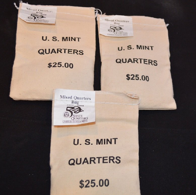 3 $25 State Quarter Mint Bags- Never Opened (1 of 3)