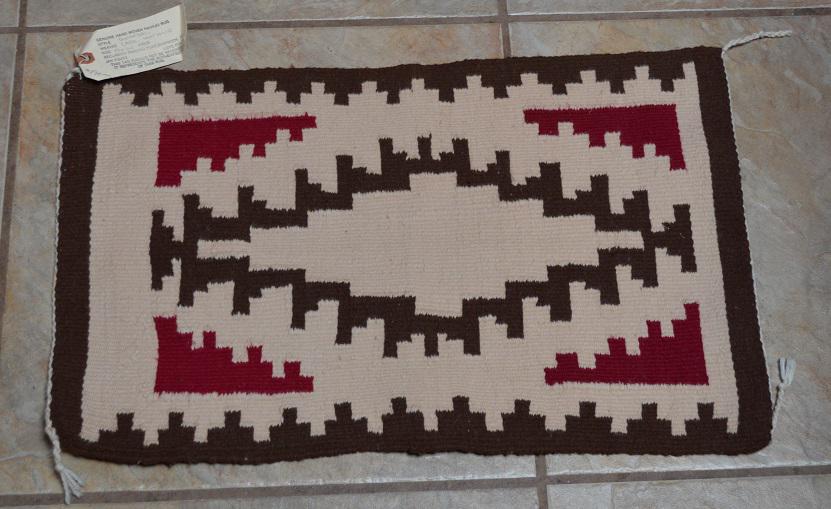 Navajo Woven Rug, Carol Hatalie, 15"by 24", tag (1 of 3)
