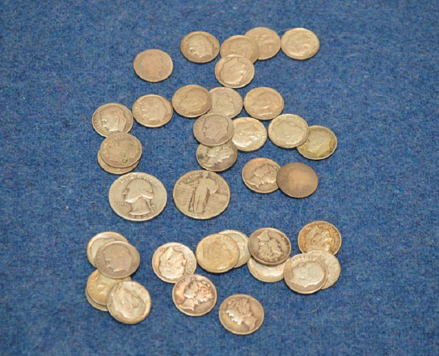 Assorted 90% Silver Coins, $4 face value (1 of 3)