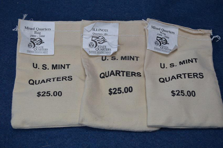3 $25 State Quarter Mint Bags- Never Opened- (1 of 1)