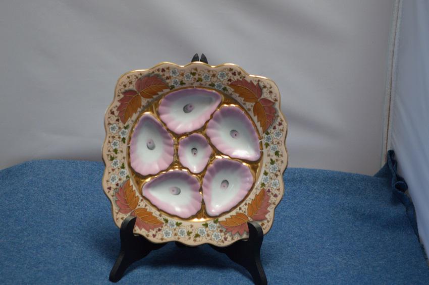Antique Carlsbad Marx Gutherz China Hand Painted Oyster (1 of 6)