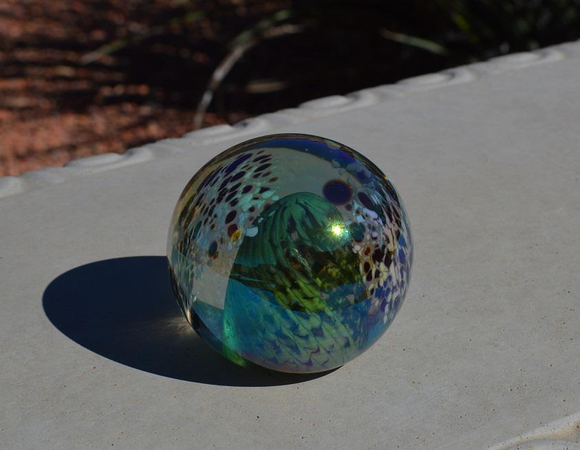 1986 Art Glass- Glass Eye Studio Paperweight (1 of 4)