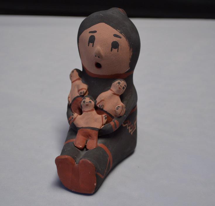 J Charles Pottery- Navajo Storyteller Figurine 5 1/4" (1 of 4)