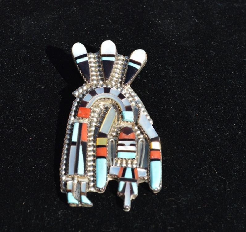 H E Cellicion Zuni Pendant Dancing Man (1 of 2)