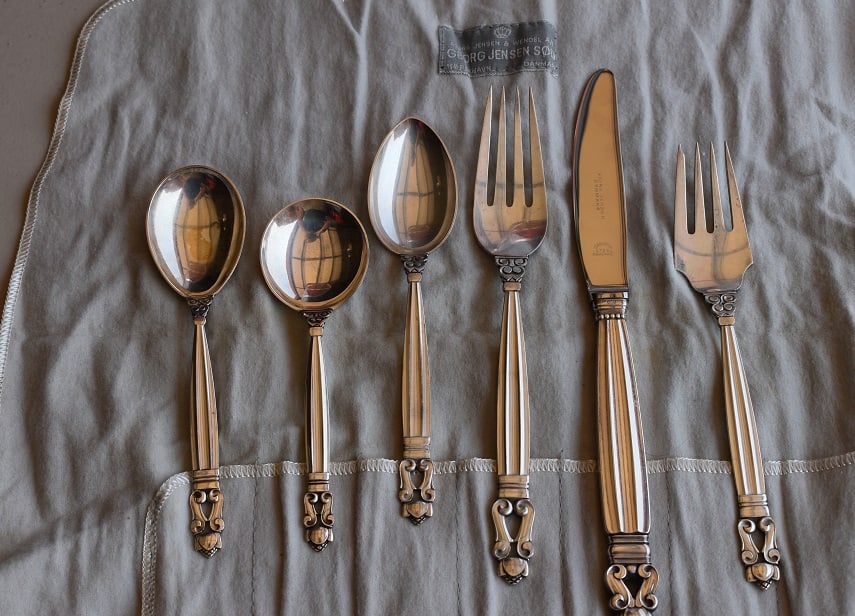 6 pc Georg Jenson Denmark Acorn Flatware (1 of 6)