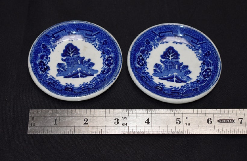 Pair Wood & Sons Willow Butter Pats (1 of 3)