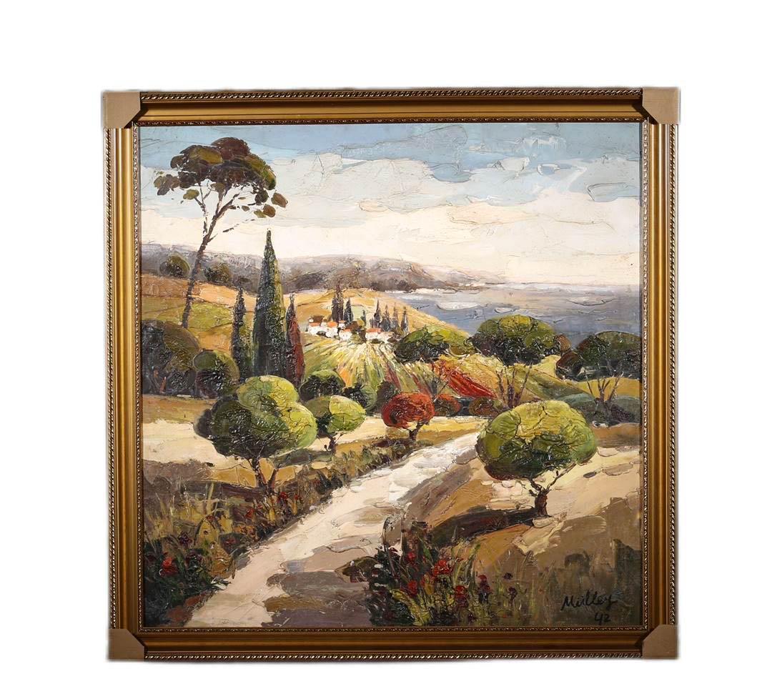 Oskar.mulley, a famous Austrian painter, painted a three-dimensional Mediterranean landscape (1 of 8)