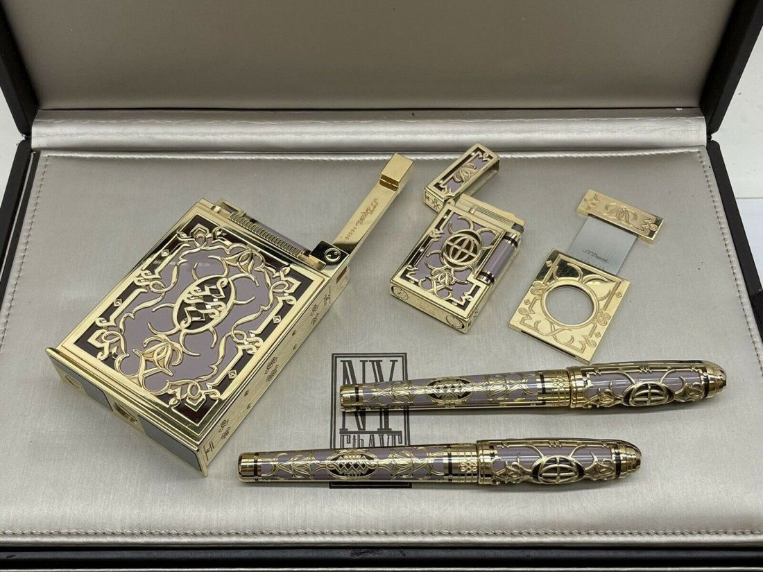 S.T. Dupont NY 5th Ave 5 Pcs Set Pens Light Cutter