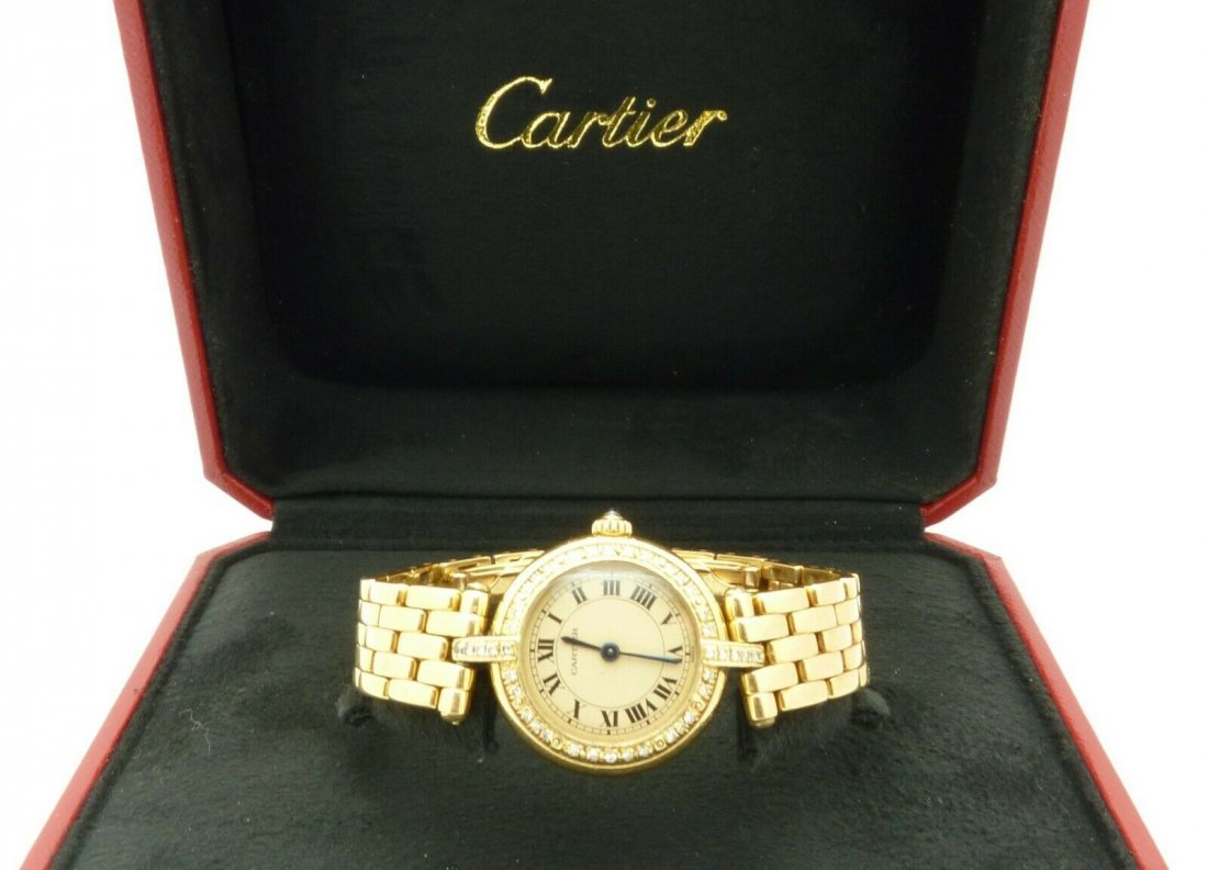 Cartier Panthere 8057916 18k Gold & Diamond Bezel Watch (1 of 13)
