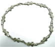 925 Sterling Silver Handmade Alligators Necklace 23"