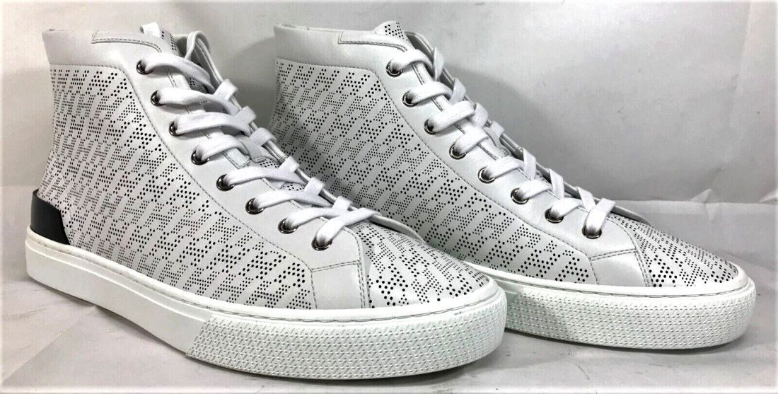 Hermes Perforated Calfskin Men's Clap High Top Sneakers Size - US 10 (1 of 8)