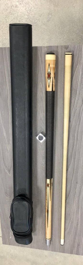 Viking USA 2 Piece Pool Cue Vikore Shaft Inlay with Original Case (1 of 11)