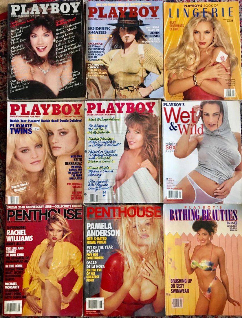1980s lot of 9 Playboy Penthouse Magazine Pamela Anderson Bo Derek Wet & Wild Lingerie: 1980s lot of 9 Playboy Penthouse Magazines. Pamela Anderson Edition Penthouse , Bo Derek In Playboy , + Playboy's Wet & Wild , Lingerie and Bathing beauties . in Very good condition