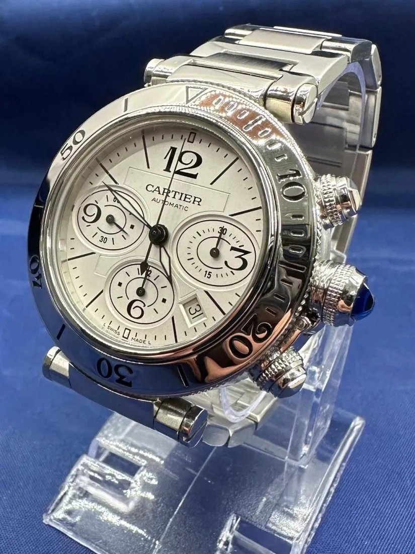 Cartier Pasha Seatimer 2995 42mm Chronograph Automatic Men's Watch. Will fit 8": Cartier Pasha Seatimer 2995 42mm Chronograph Automatic Men's Watch Excellent condition. Will fit a wrist up to 8".#CPB