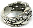 David Yurman Sterling Silver 925 Stamped Woven Cable Ring w/ Pouch SZ 9