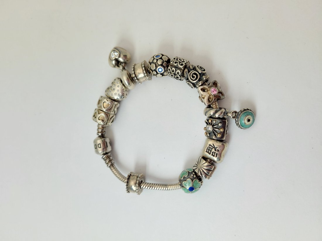 Women's Designer Pandora Silver 925 Charm Bracelet (1 of 12)